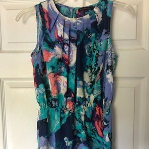 Floral Peplum Tank Top
